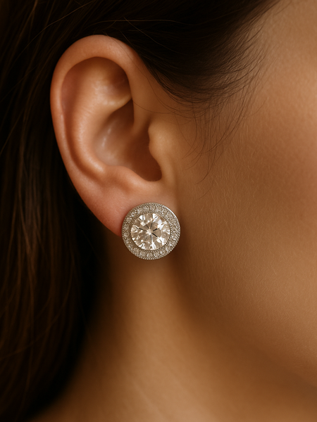 Solitaire Aura Diamond Studs