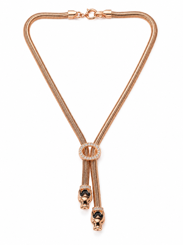 Serpentine Tassel Lariat Necklace