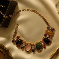 Polki Multistone Necklace Set