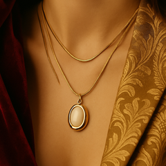Aurora Oval Pendant Necklace