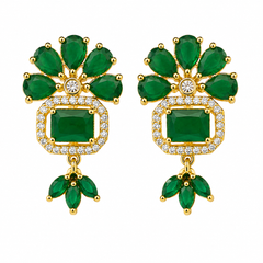 Aaranya Emerald Drop Earrings