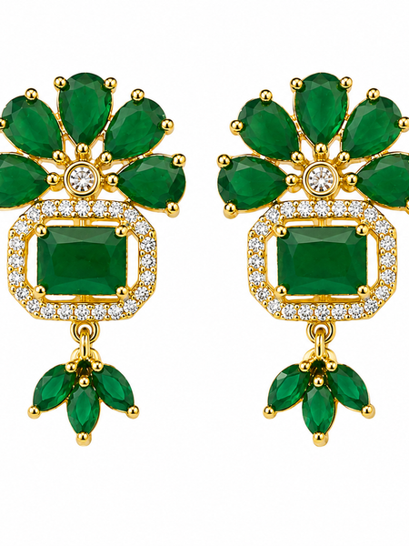 Aaranya Emerald Drop Earrings