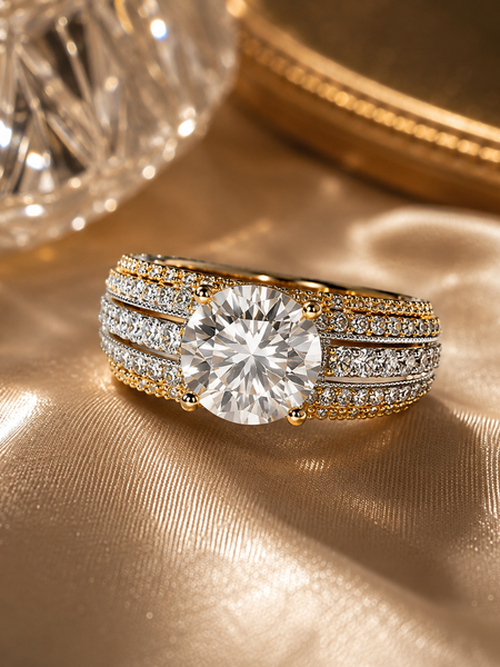Solitaire Statement Ring