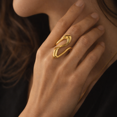 Serena Flow Gold-Plated Statement Ring