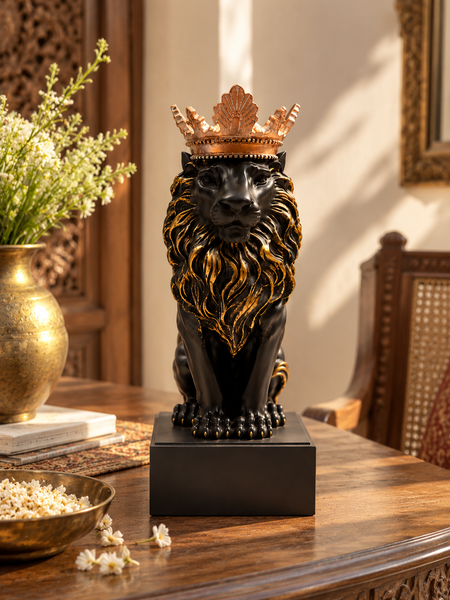 The Maharaja – Crowned Lion Sculpture
