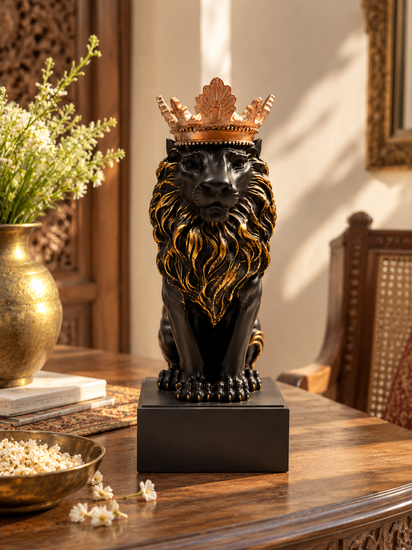 The Maharaja – Crowned Lion Sculpture