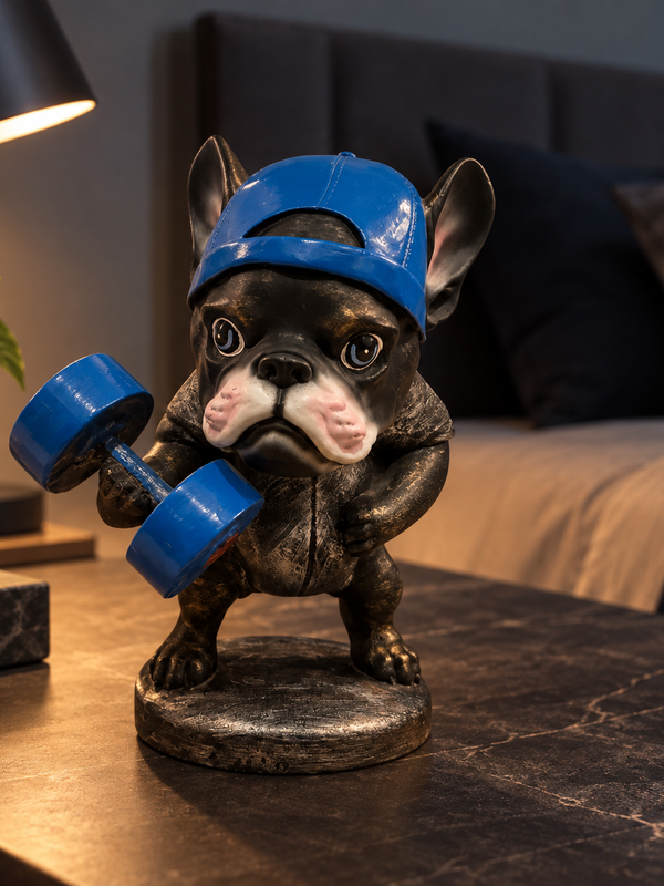 The Gym Bro – Bulldog Sculpture