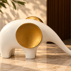 Ivory & Gold Serenity Elephant Sculpture