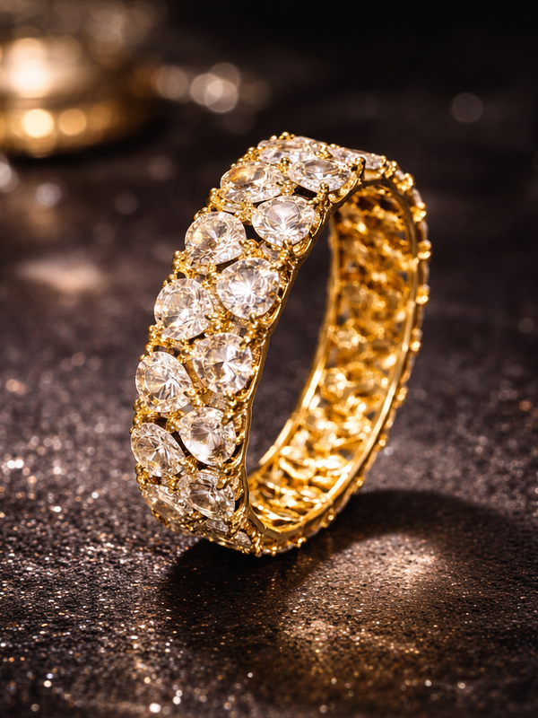 Lumière Crystal Band Ring