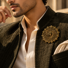 Mayura Heritage Peacock Brooch