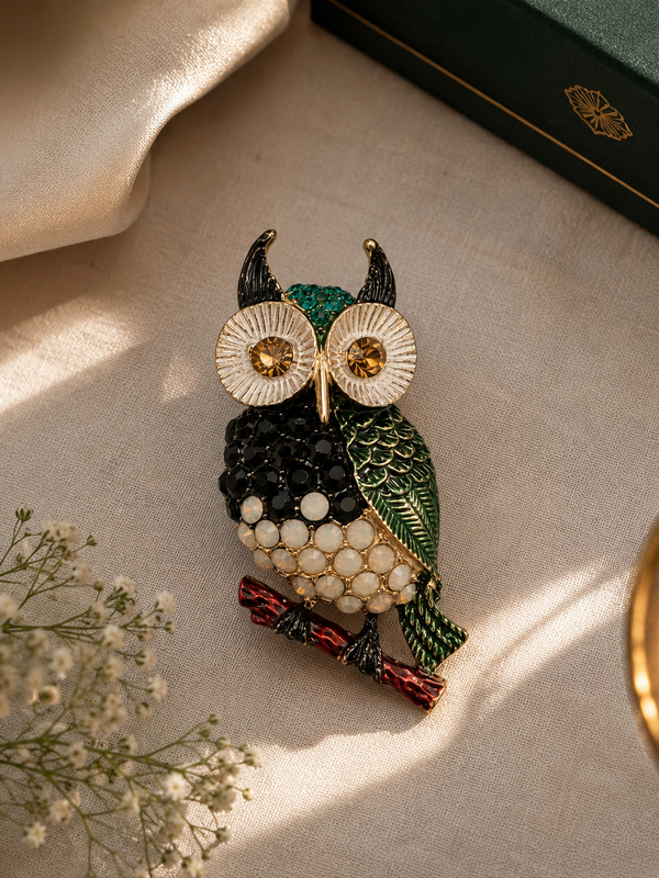 Athena Owl Brooch