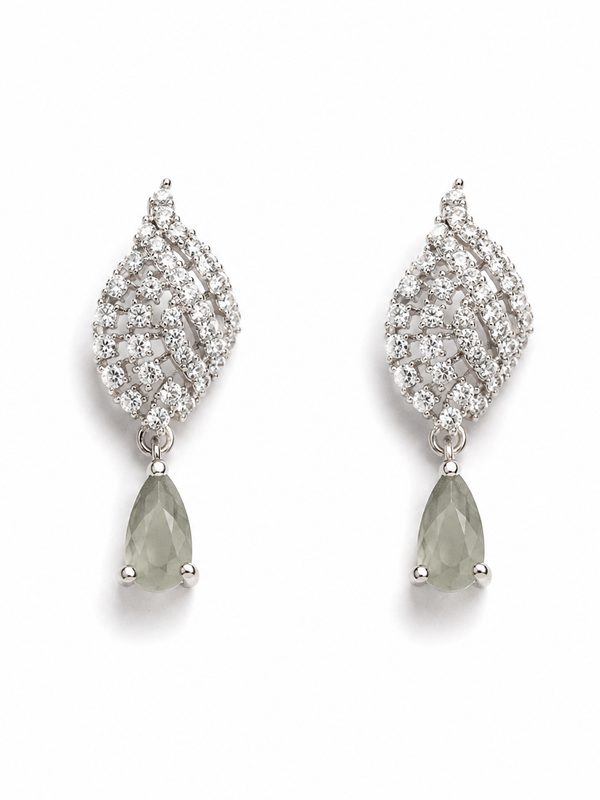 Meher Sage Drop Earrings
