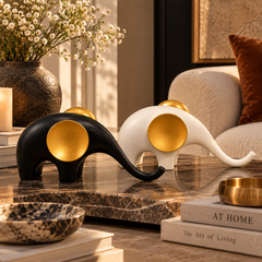 Ivory & Gold Serenity Elephant Sculpture