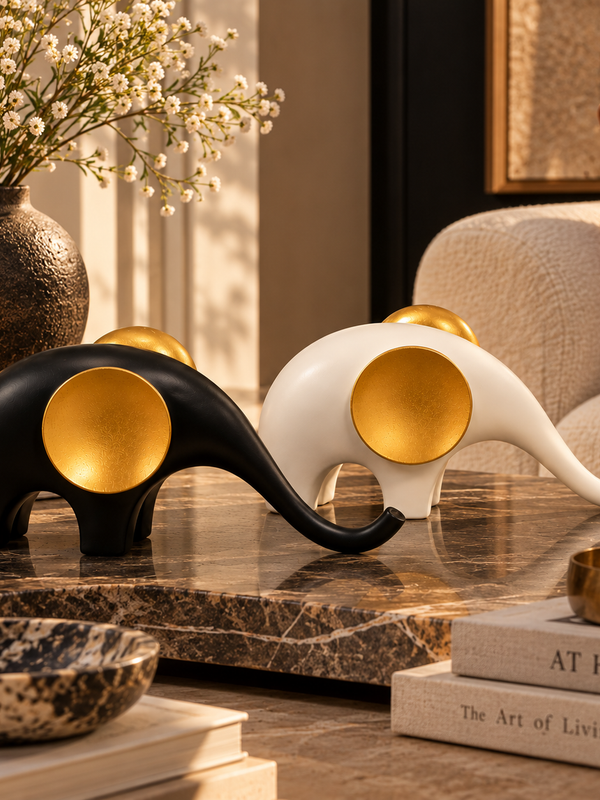 Ivory & Gold Serenity Elephant Sculpture