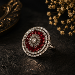 Rouge Celeste Statement Ring