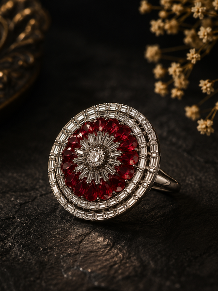 Rouge Celeste Statement Ring