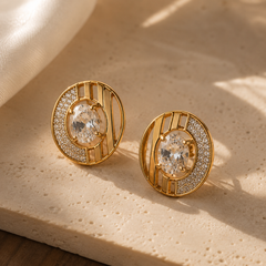 Éclat Halo Statement Stud Earrings