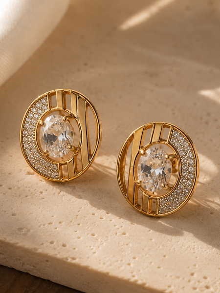 Éclat Halo Statement Stud Earrings