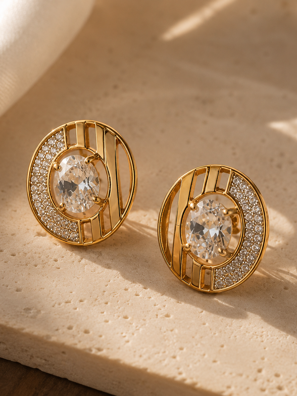 Éclat Halo Statement Stud Earrings