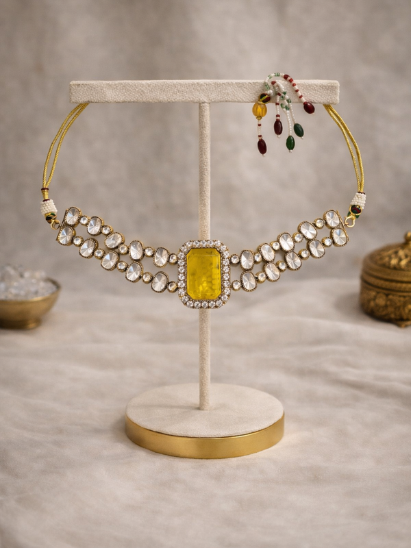 Yellow Sapphire Noor Heritage Necklace Set