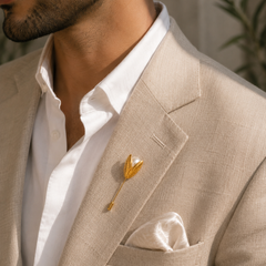 Aurelia Pearl Leaf Lapel Pin