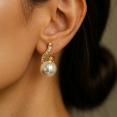 Pearl Whisper Drop Earrings