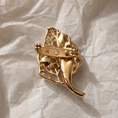 Aurielle Leaf Pearl Brooch