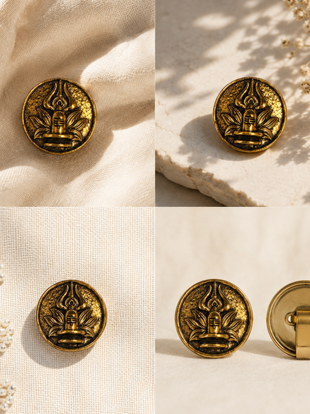Shivling Shakti Heritage Gold Button Cover