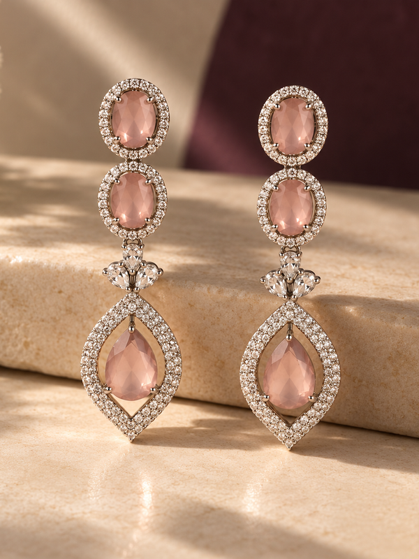 Aurelia Blush Drop Earrings