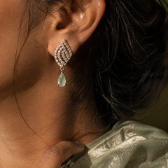 Meher Sage Drop Earrings
