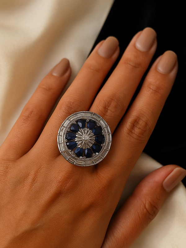 Midnight Majesty Sapphire Ring