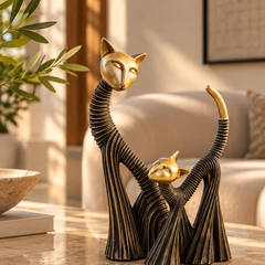 Miu & Miso – Sculptural Cat Duo