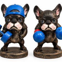 The Knockout Duo – Bulldog Fitness Sculpture Set of 2