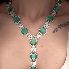 Aqua Glint Diamond Necklace Set