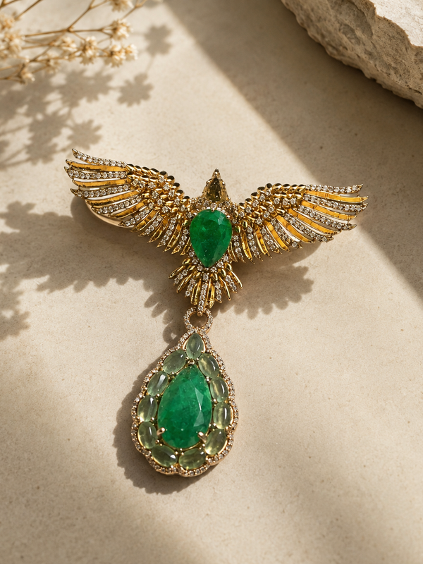 The Emerald Flight Brooch