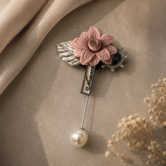 Rosette Bloom Statement Lapel Pin
