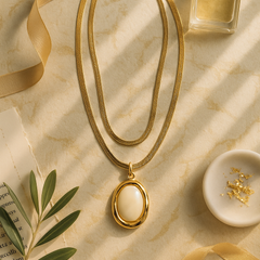 Aurora Oval Pendant Necklace