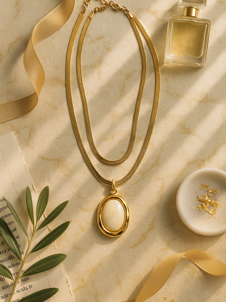 Aurora Oval Pendant Necklace