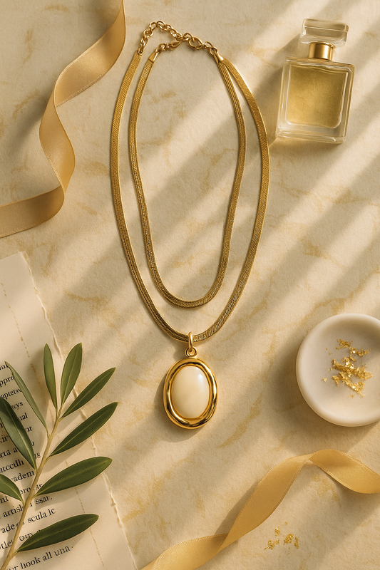 Aurora Oval Pendant Necklace