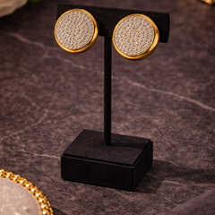 Quilté Diamond Grid Hoop Earrings