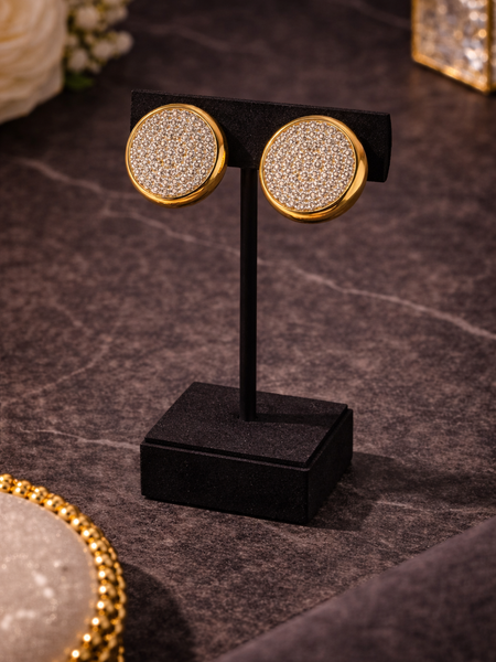 Quilté Diamond Grid Hoop Earrings