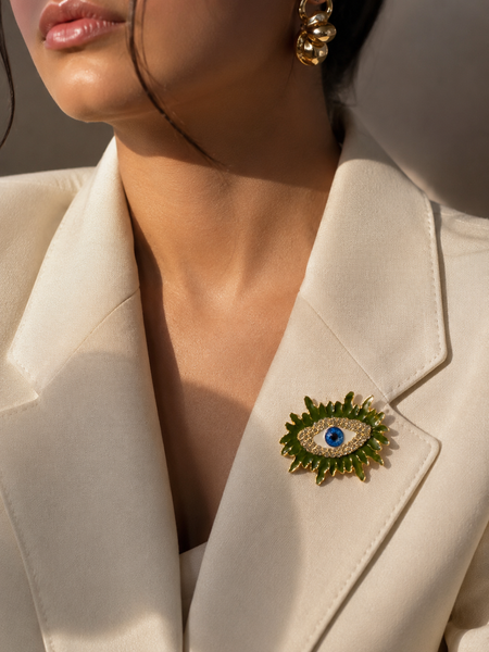 Evil Eye Statement Brooch