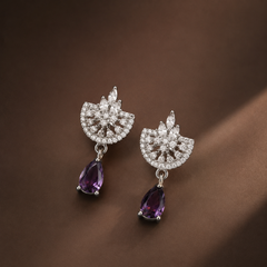 Amara Violet Drop Earrings