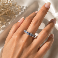 Sapphire Wave Eternity Ring