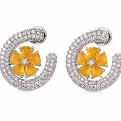 Ziya Yellow Bloom Studs