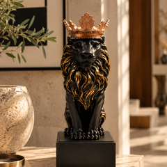 The Maharaja – Crowned Lion Sculpture