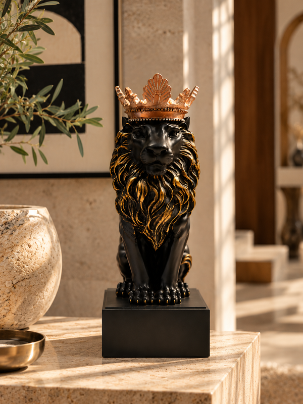 The Maharaja – Crowned Lion Sculpture