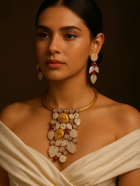 Enchanted Garden Mother of Pearl Necklace Set