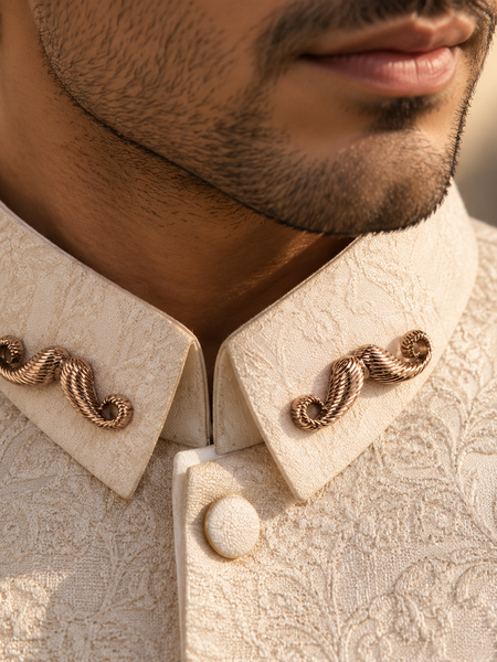 Saanjh Sculpted Collar Pins – Pair