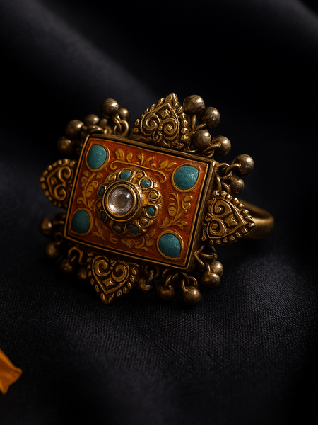 Aranya Antique Enamel Ring